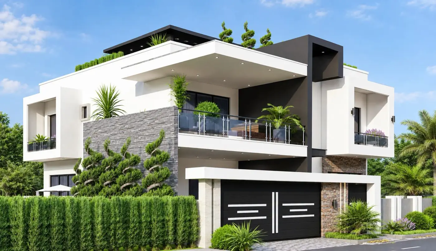 White Rooftop Villa